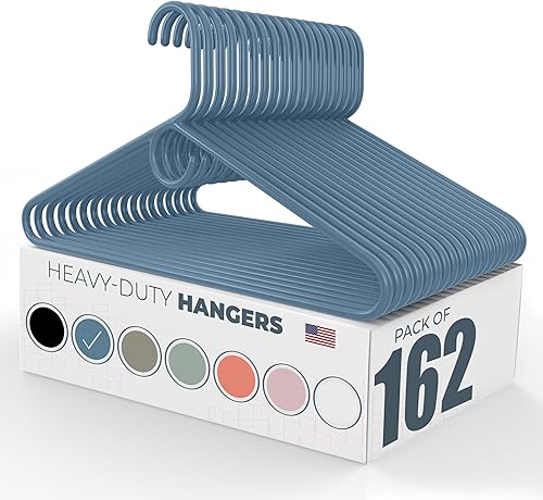 Miniatura 57 de Perchas de ropa resistentes fabricadas en Estados Unidos, paquetes a granel disponibles, plástico fuerte, perchas para chaquetas y abrigos