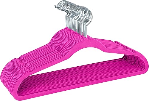 Simplify Perchas delgadas de terciopelo Paquete de 100 Antideslizante Camisas Traje Pantalones Vestidos Prendas Almacenamiento y
