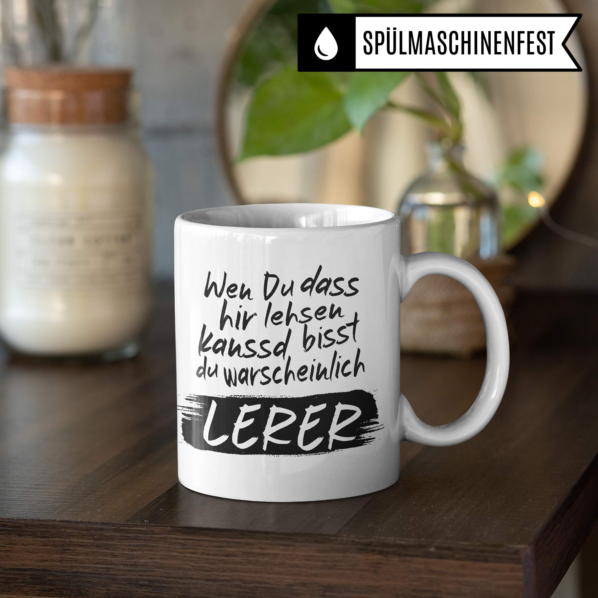Lustige Lehrer Tasse Mit Spruch – Geschenk Für Deutschlehrer (Grundschule, Gymnasium, Etc.)