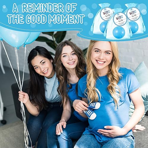 Miniatura 7 de Dansib Juego de 50 bolas de baño con 50 tarjetas de baby shower, 50 bolsas de organza rosa para revelación de género, regalos de fiesta de invitados