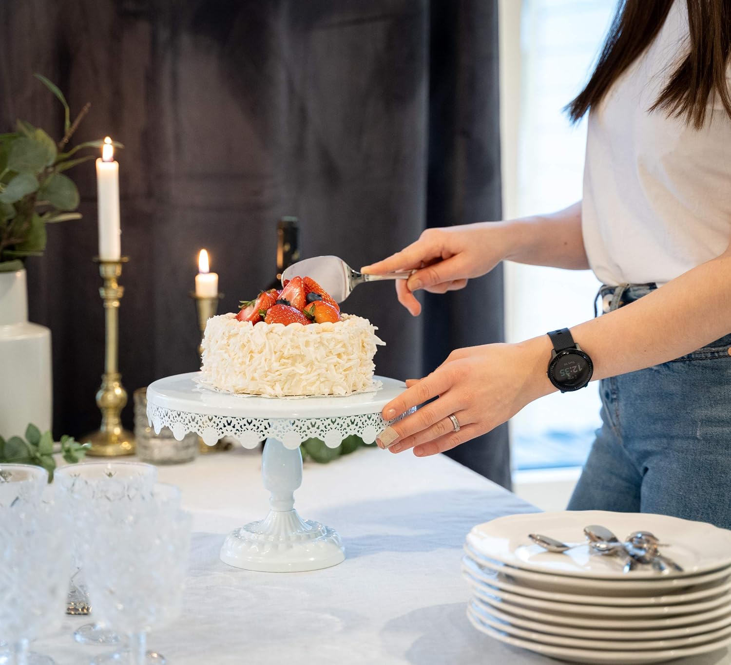 Exсluѕіvе Dіѕсоunt 🔥 Scott's Bakery Antique Round Metal Cake Stand | Cupcake Display/Holder with Beautiful Design | Perfect for Weddings, Tea Parties, Birthday Parties and Celebrations | 10 Inch White | Bеѕt Dеаl Prоduсt Scott's Bakery Antique Round Metal Cake Stand | Cupcake Display/Holder with Beautiful Design | Perfect for Weddings, Tea Parties, Birthday Parties and Celebrations | 10 Inch White |