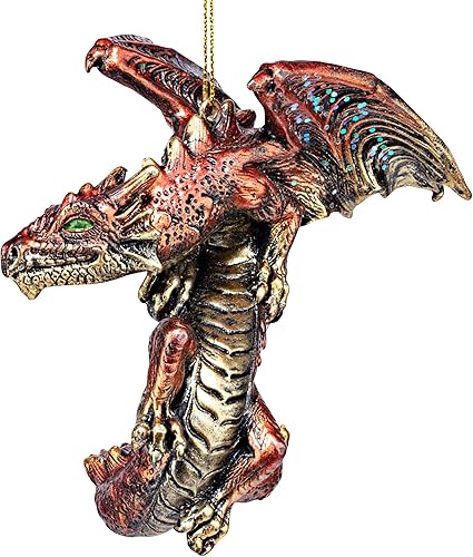 Miniatura 65 de Design Toscano Frost The Gothic Dragon - Adorno navideño para decoración navideña, 3 pulgadas de ancho, 3 pulgadas de profundidad, 5 pulgadas