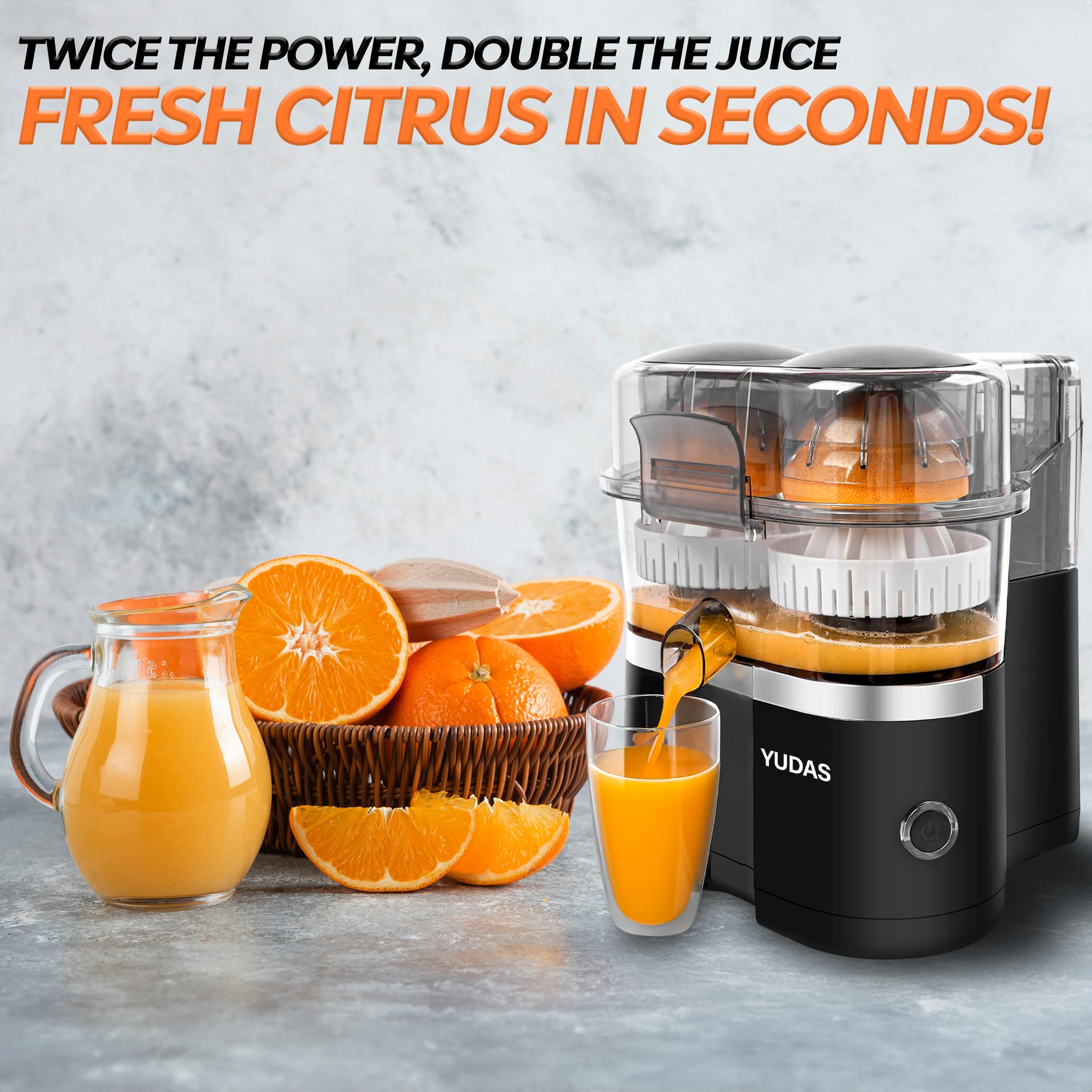 Kitchen Juice Maker Dual Head Electric Citrus Juicer Portable Usb C 