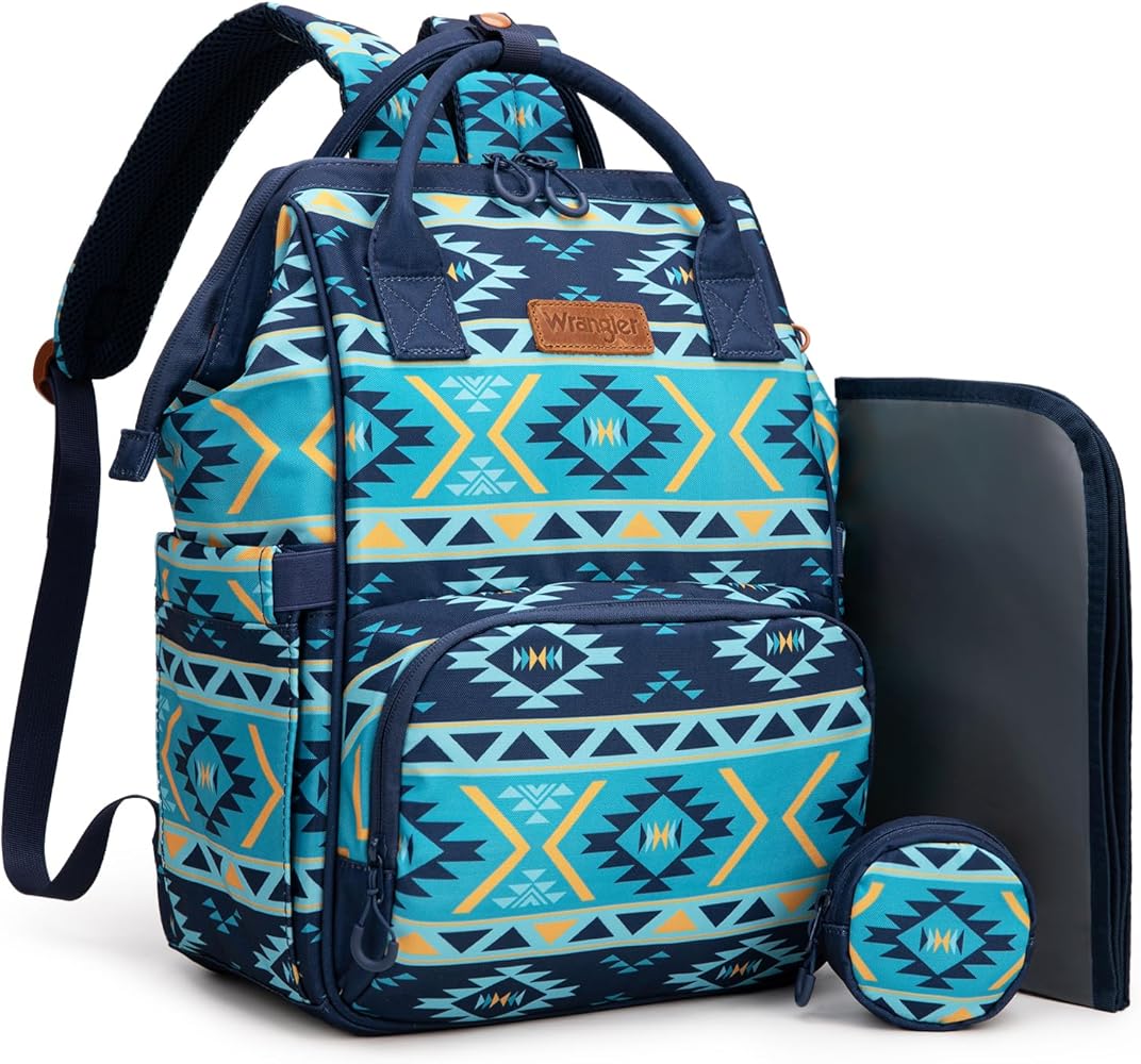Amazon.com: Montana West Wrangler Diaper Bag Backpack Aztec Travel