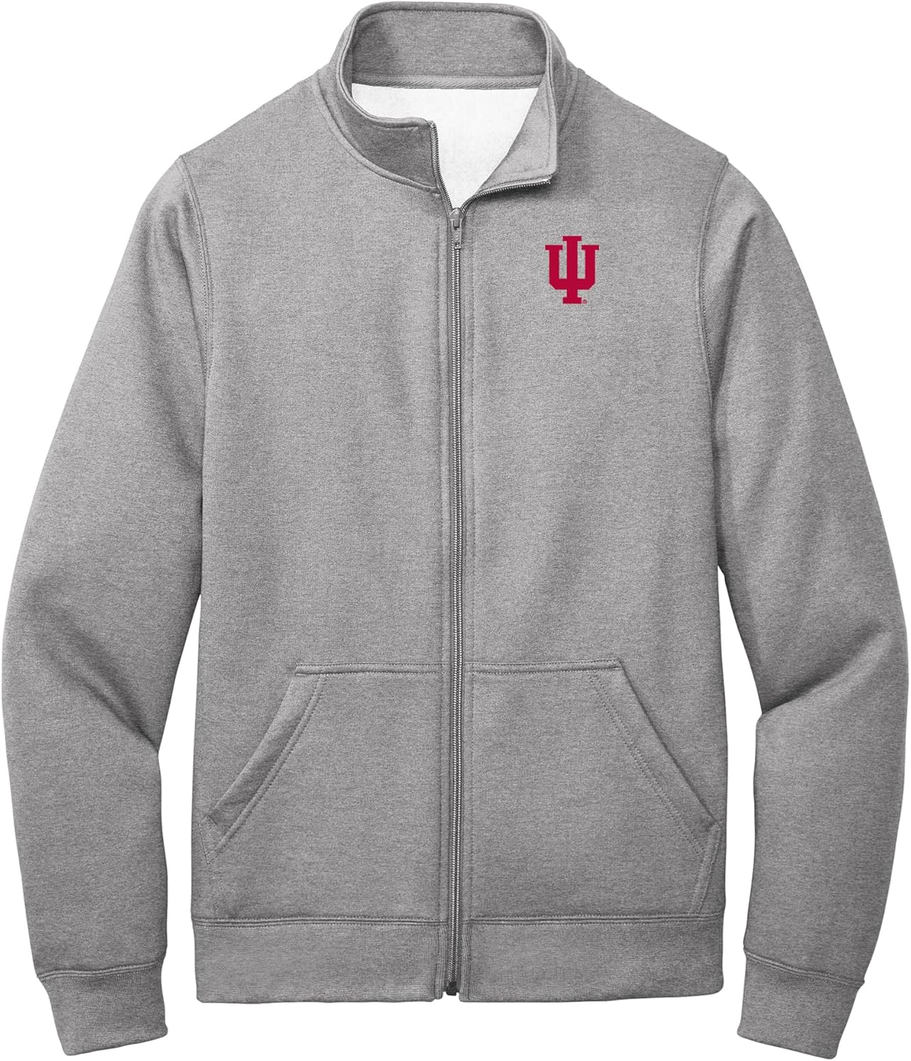 UGP Campus Apparel NCAA Primary Logo Left Chest Team Color Cadet Collar Full Zip Sweatshirt, College, University