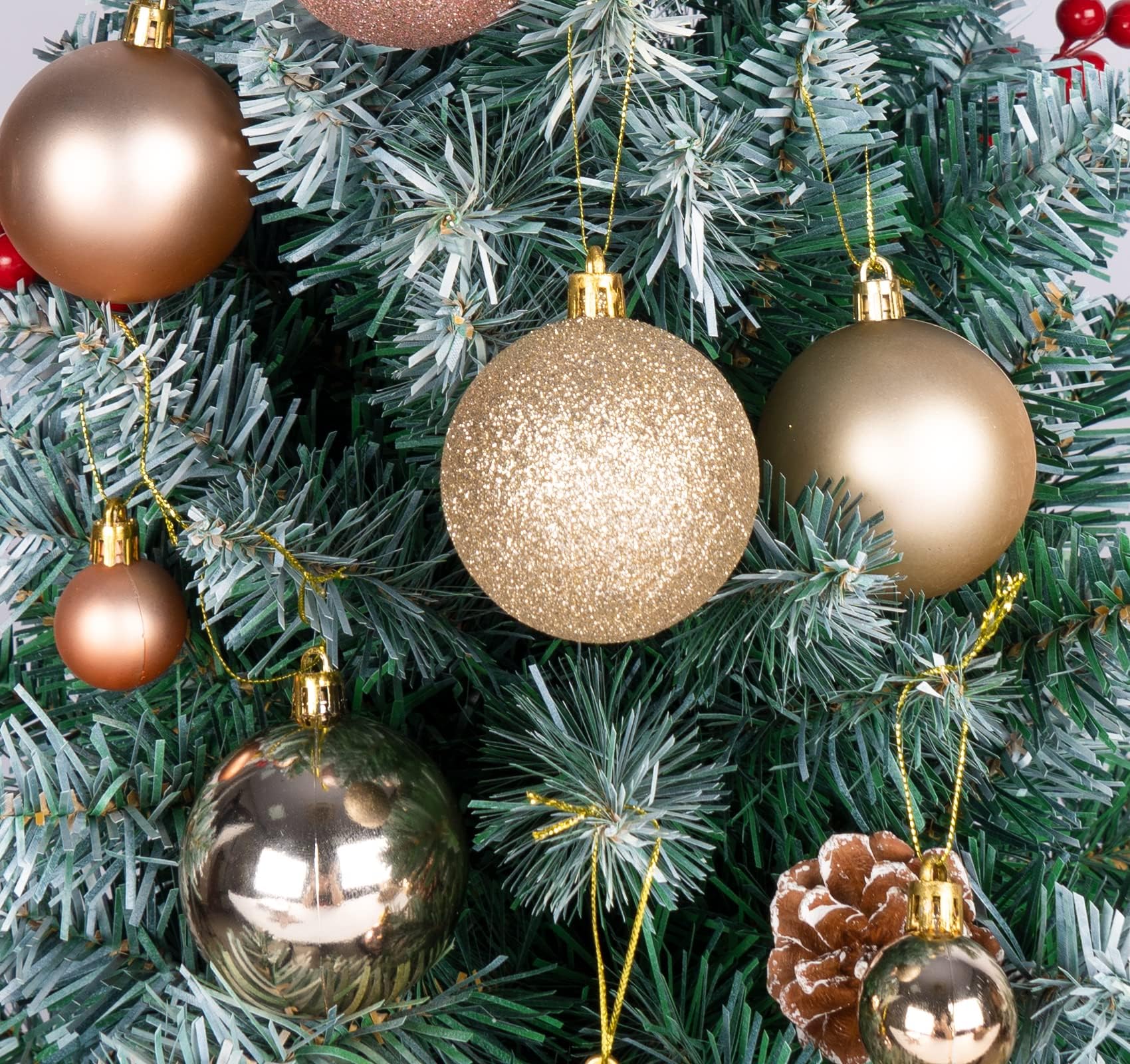 80 Boules De Noël Multicolores à Paillettes - Mini Décorations Suspendues Pour Sapin, Maison, Fêtes - Lot économique
