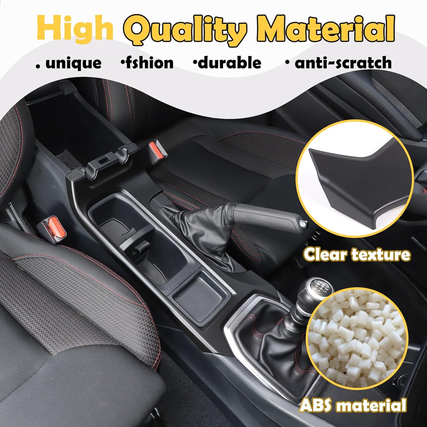 Gear Shift Panel Trim Cover Compatible with Subaru WRX 2022 2023,Car Gear Shifter Console Anti-Scratch Panel Frame Decorative Sticker Protection Cover Accessories (Handbrake frame-matte black)