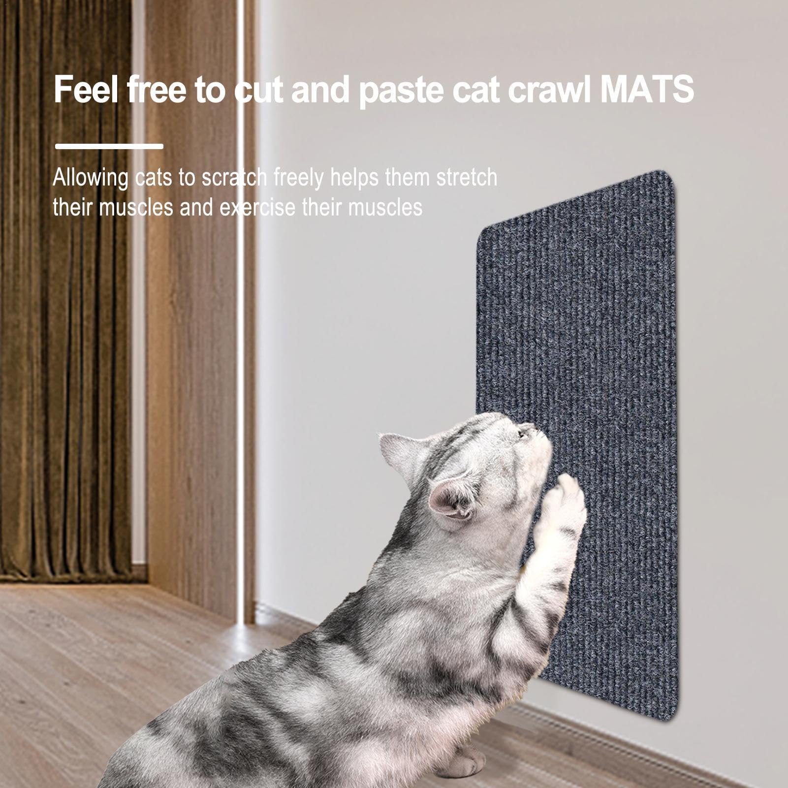 Amazon | 猫 爪研ぎ 壁 自己粘着 爪とぎマット クライミング猫スクラッ