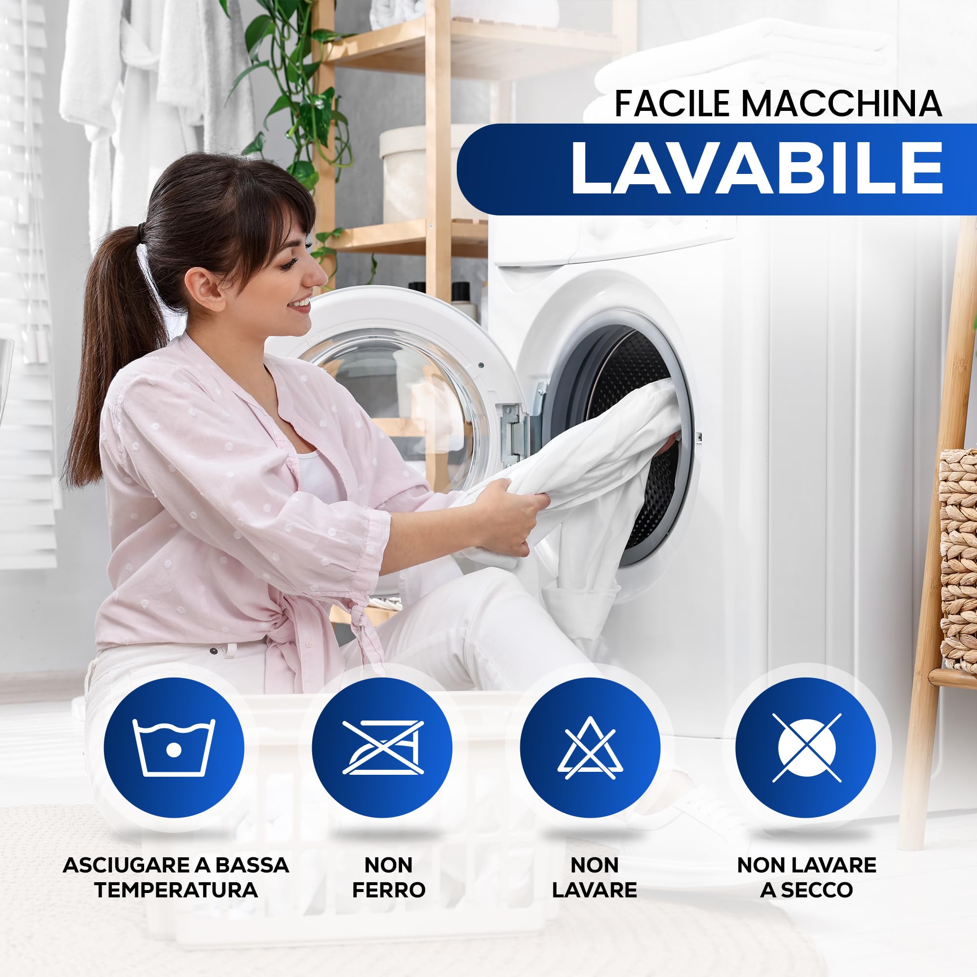 Utopia Bedding Coprimaterasso Impermeabile (160 x 190 x 20 cm), Coprimaterasso con Cerniera, Protegge Dagli Acari Della Polvere e Dalle Cimici dei Letti, Bianco