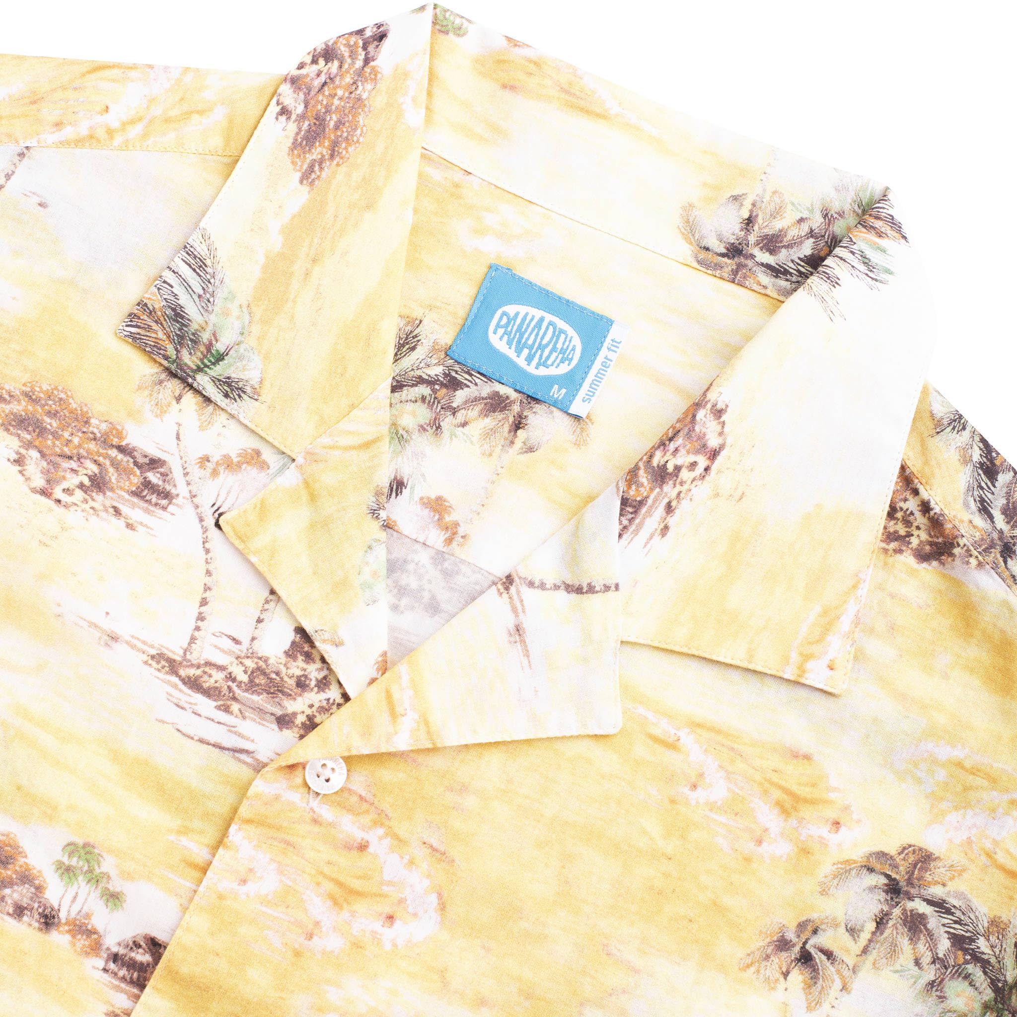 Panareha Camicia Hawaiana Aloha Uomo KALAPAKI Giallo (L)