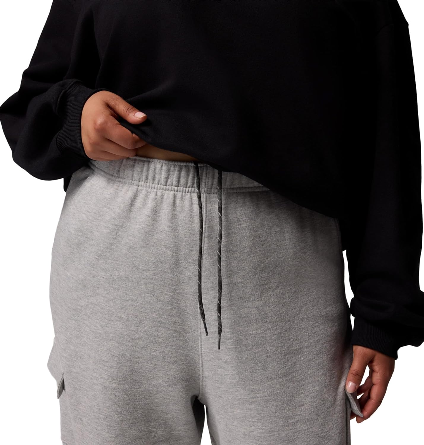 Columbia Womens Aldermore Fleece Cargo Pant, Columbia Grey Heather, 3X x S - Image 4