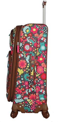 Miniatura 2 de Lily Bloom Maleta expandible con patrón de diseño de 24 pulgadas con ruedas giratorias de 4 ruedas giratorias para mujer, bolsa a cuadros ligera