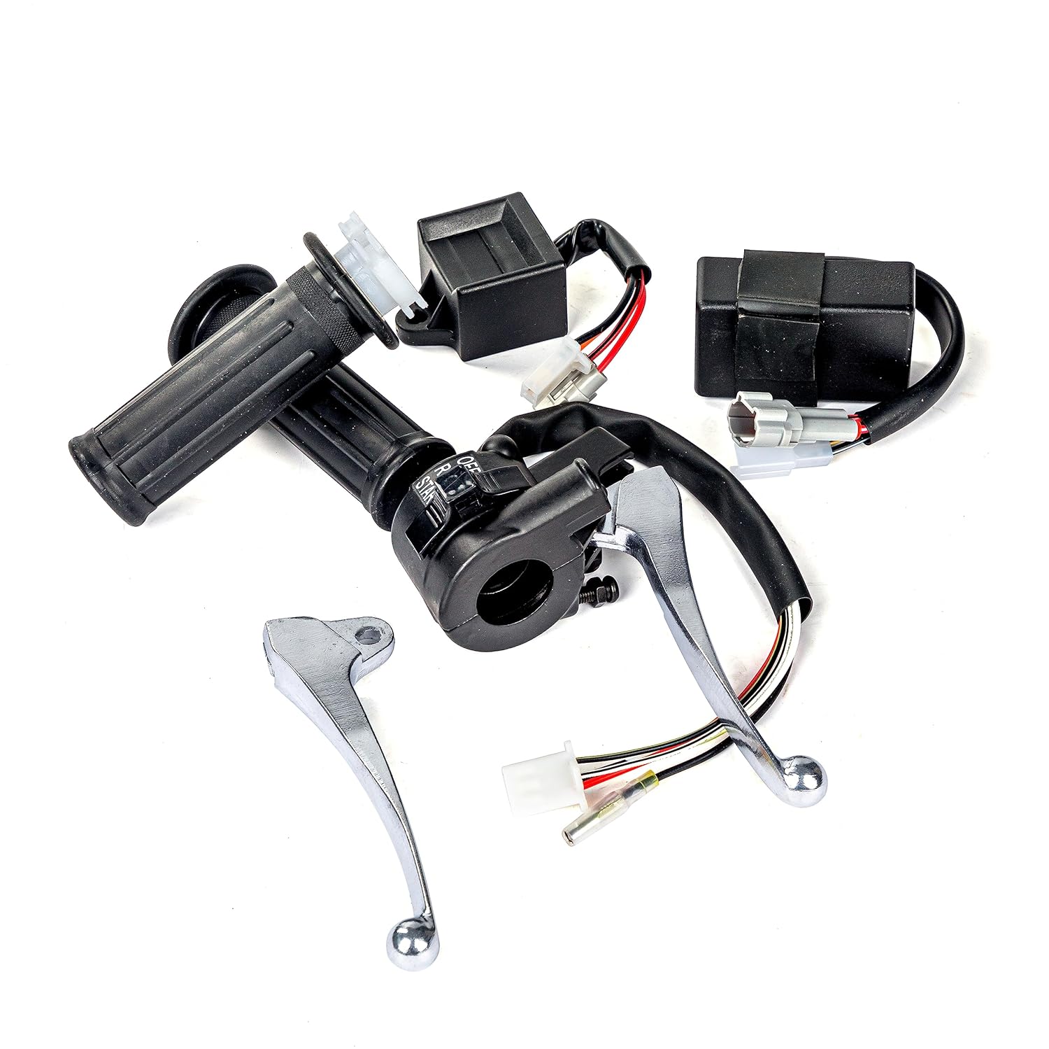 PW50 Stator,Throttle CDI Control Unit Grips Wire Harness Brake Lever Kit for PY50 Peewee 50CC Y-Zinger Kid Bikes