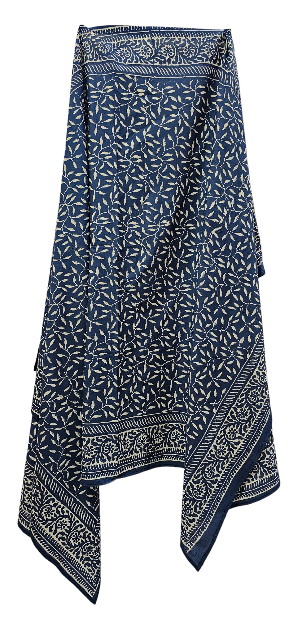 Block Print Sarong 100% Cotton Scarf Hand Block Print Sarong, Women Bikini Cover Pareo Hand Dyed Scarves Indian Hand Block Print Scarves,Stole Cotton Scarves Size 44x72 Inch ss04