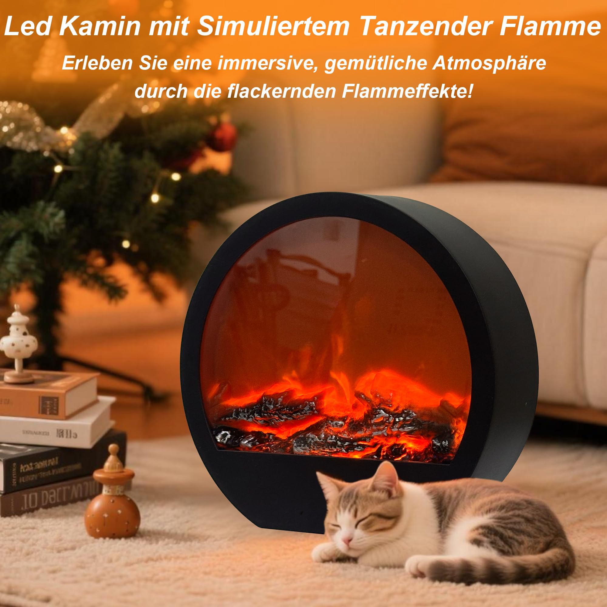 Led Kamin, Kaminlampe, Elektrische Kamine Mit Flammeneffekt | USB-Betrieben, Batteriebetrieben, Kaminfeuer Simulation, Tischkamin Ornament