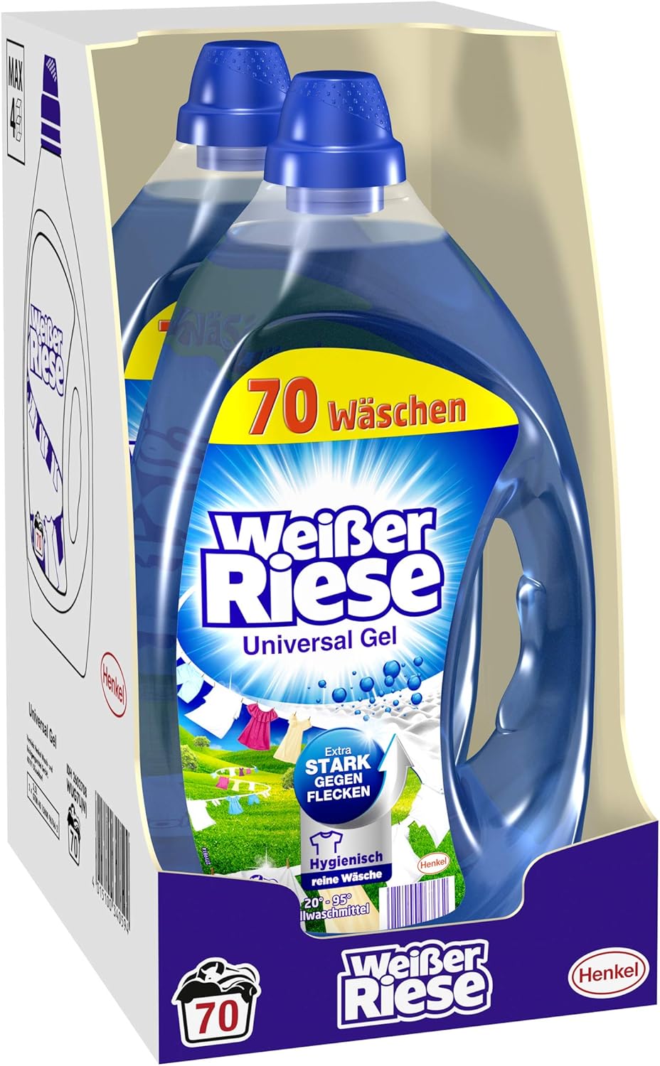 Weißer Riese Universal Gel, 2er Pack (2 x 3.5 l) : Amazon.de: Drogerie ...