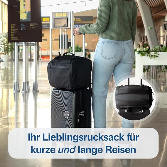 Ryanair Hand Luggage 40 x 20 x 25 cm Bag Travel Backpack Hand Luggage Aeroplane Travel Backpack Black