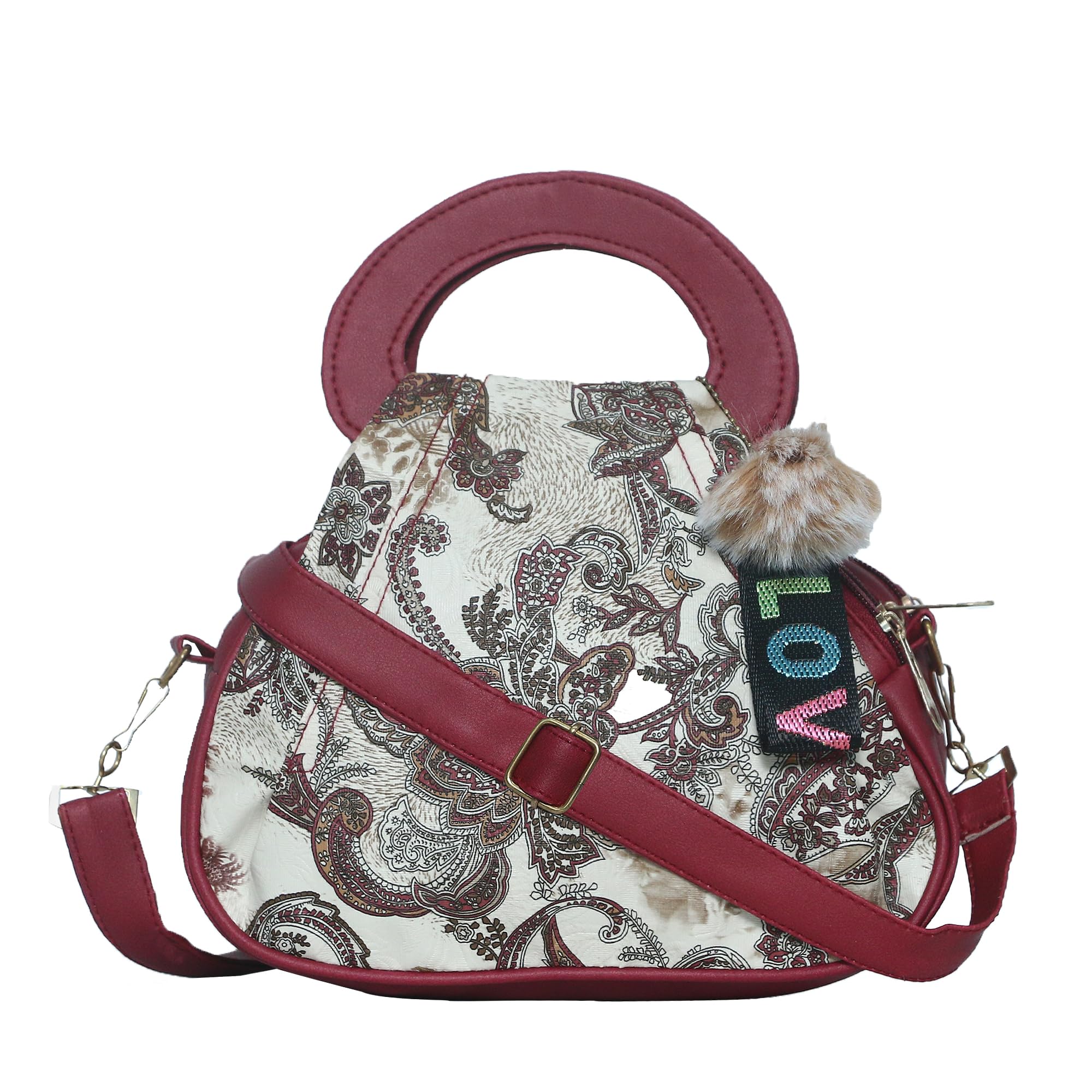 ASDIP Women Printed Handbag & Sholuder Bag with Long Strap Multipurpose use Office College corporate for Girls & Women Pu Printed Hand Bag (MAROON) (B0CZ6LCVHK) Amazon Price History, Amazon Price Tracker