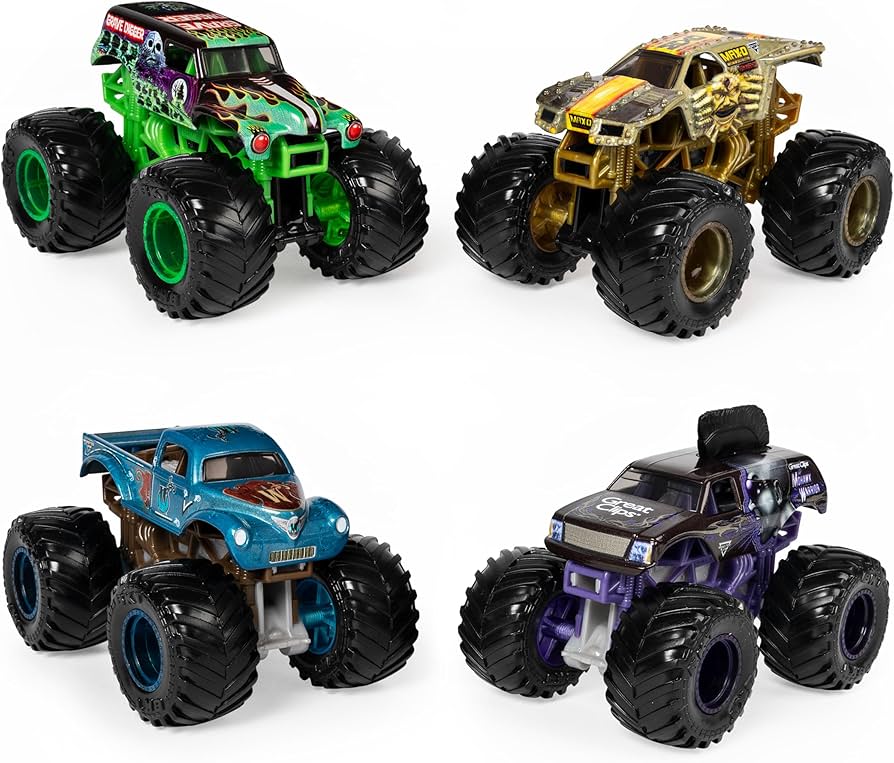 Monster Jam, Official Reveal The Steel 4-Pack of Color-Changing