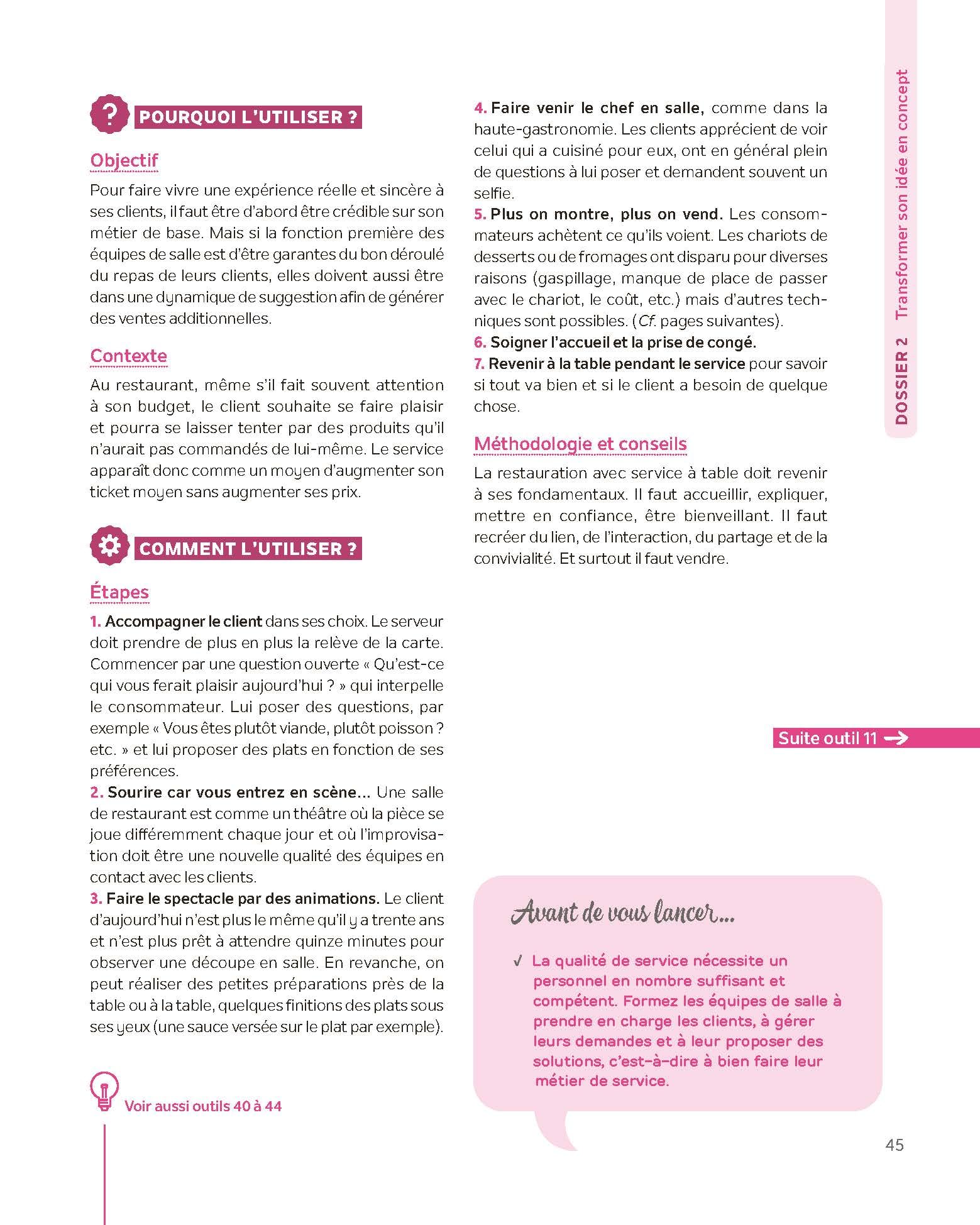La boîte à outils pour ouvrir un restaurant et le faire prospérer: 60 outils clés en main