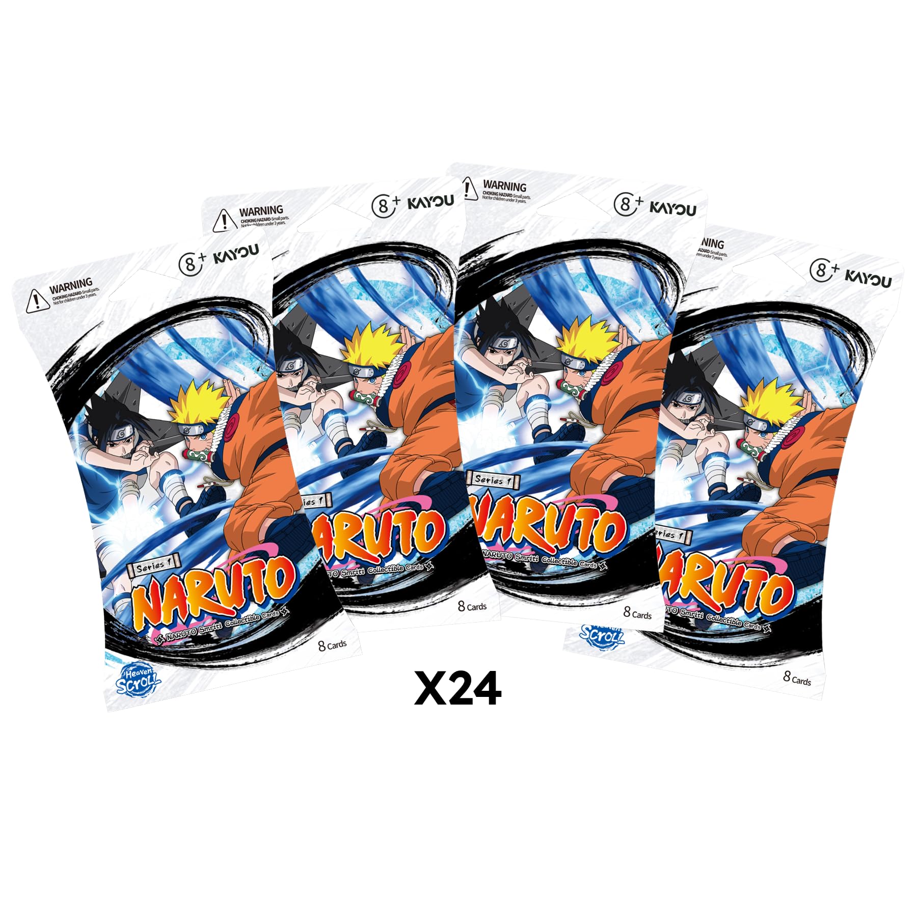 Kayou Naruto Heaven Scroll Edition Blister (24) | Caja con 24 Blisters de Cartas Coleccionables, 8+ Años, Español/Alemán/Inglés/Francés/Italiano