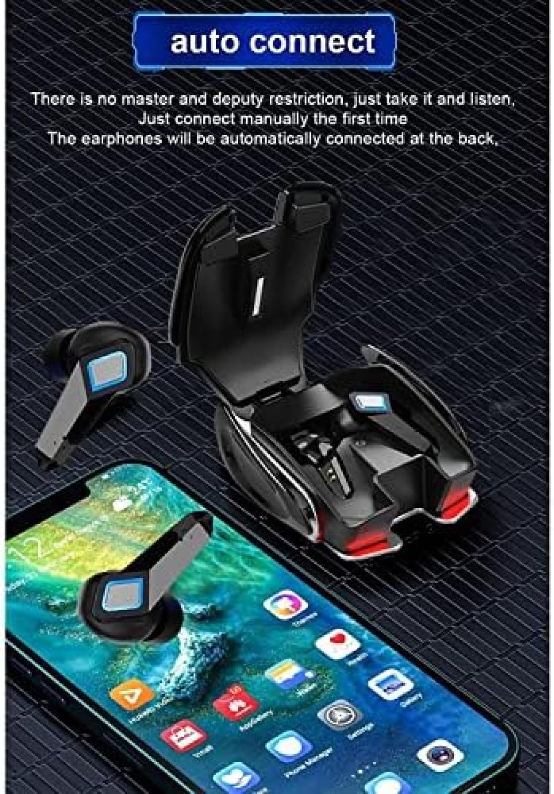 Słuchawki Bluetooth Bezprzewodowe Słuchawki Douszne Dźwięk Stereo Słuchawki Do Gier Douszny Zestaw Słuchawkowy Z Mikrofonem I Etui Ładującym Do Telewizora Smartfon Komputer Laptop Sport,Żółty,Sere