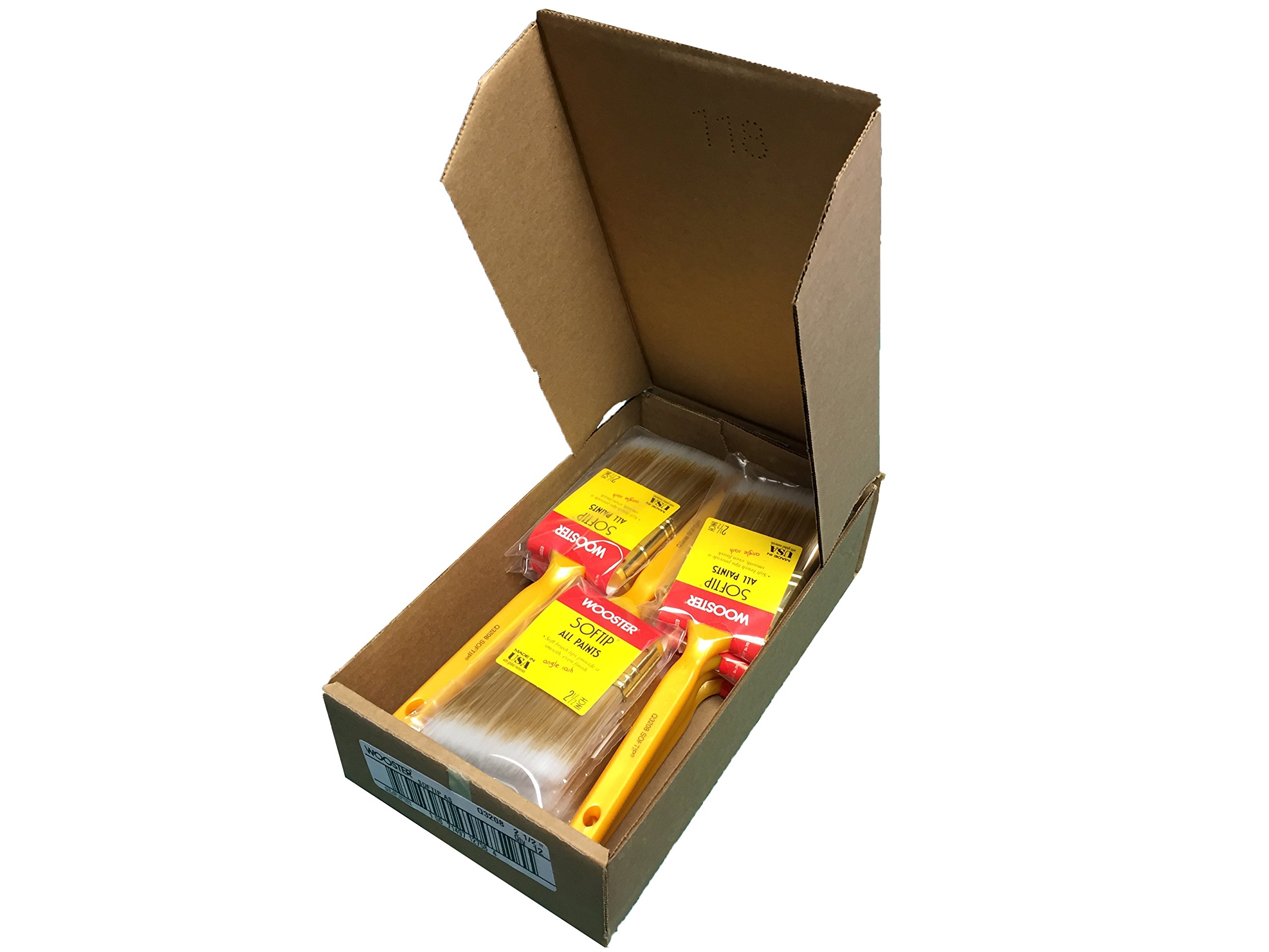 Wooster BrushQ3208-2-1/2 Softip Angle Sash Paintbrush, Pack of 12