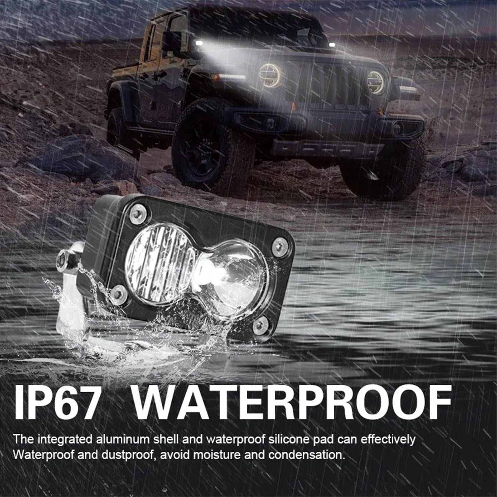 LED Fendinebbia Faro Da 3 Pollici Faretto Bianco/giallo Flood Led Pod Combo Per Camioncino Per Moto Suv 4X4 Faro Moto