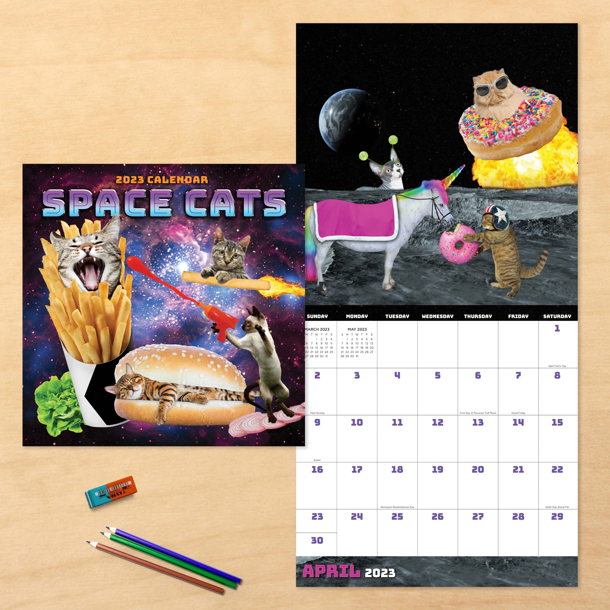 Amazon.com: TF PUBLISHING Space Cat 2023 Wall Calendar 12 Month | Premium 2023  Calendar Wall | Large Wall Calendar 2023 Monthly | Big Grid Calendars 2023  | Calander 2023 | Planners For Office Calender 2023 : Everything Else