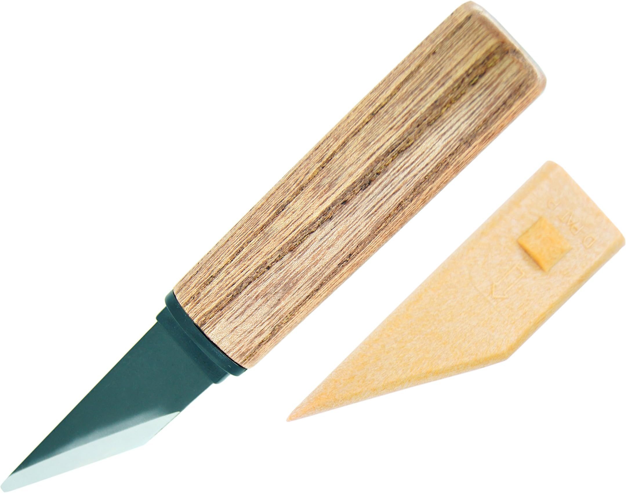 Product of Gifu Japan Kiridashi Craft Pocket Knife Japanese Steel Blade Wooden Handle with Sheath for Left-handed
