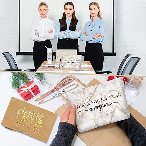 Miniatura 7 de Juego de 6 piezas de regalo de agradecimiento a los empleados, regalos blancos para mujeres, regalos de agradecimiento para mujeres, regalos de