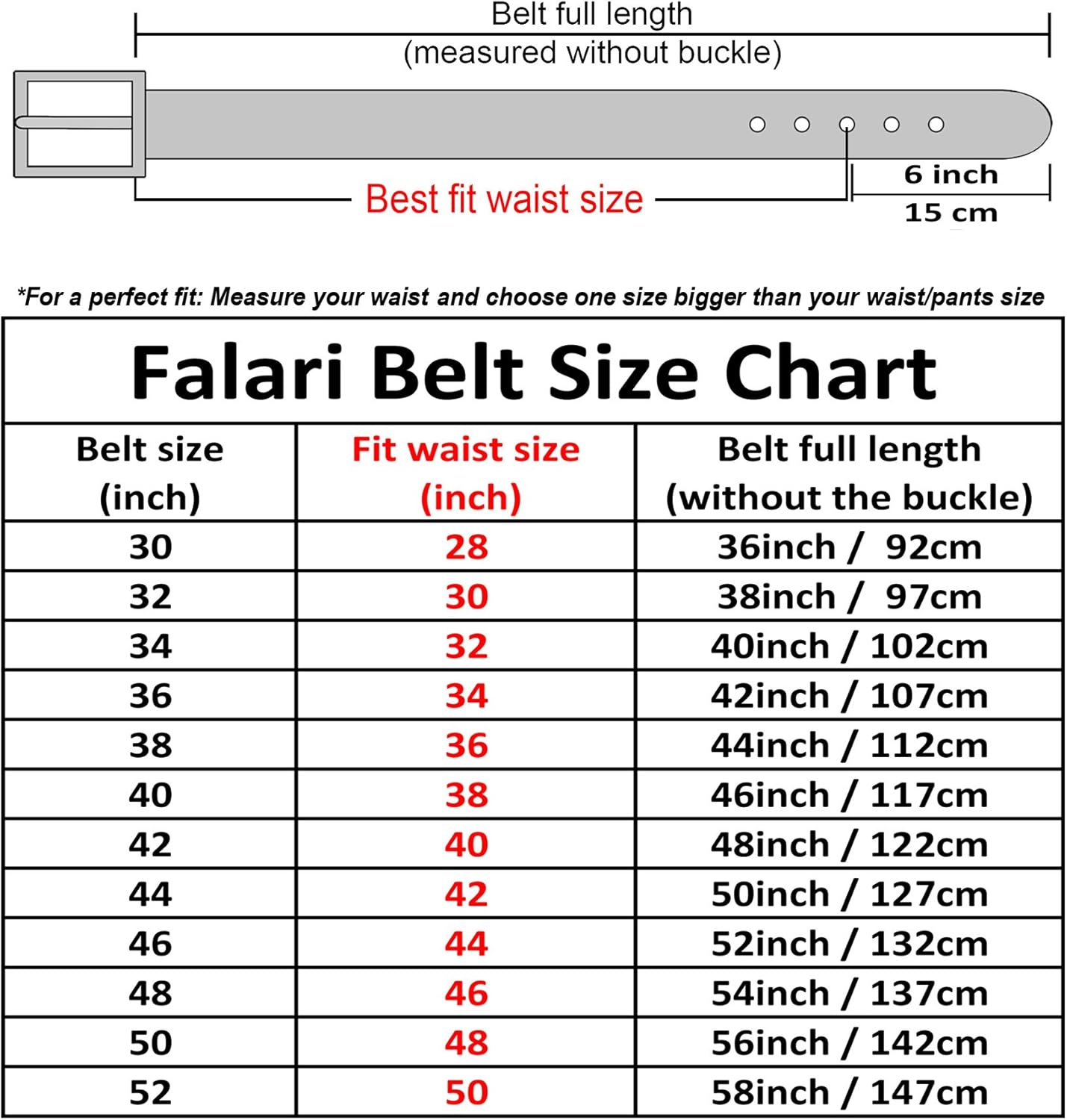 Falari Men Genuine Leather Casual Dress Belt With Single Prong Buckle, Classic Style Belt - Image 7