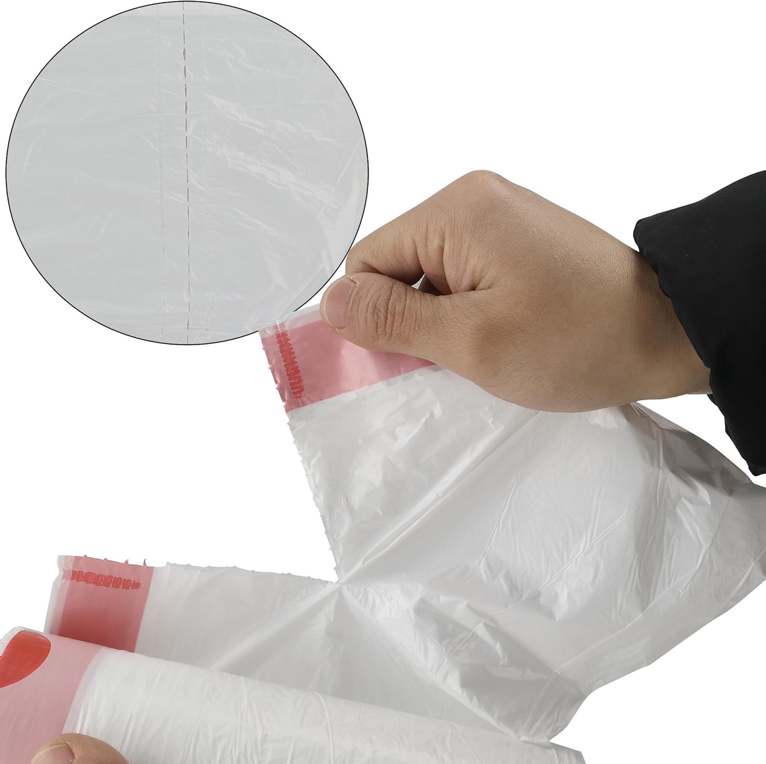 7 Gallon White Drawstring Trash Bags, Medium Garbage Bags, 2 Rolls/120 Counts