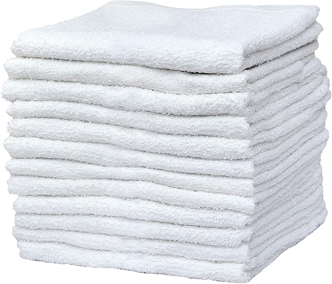 Amazon.com: Pacific Linens 100% Cotton Kitchen Towels, Absorbent Rags ...