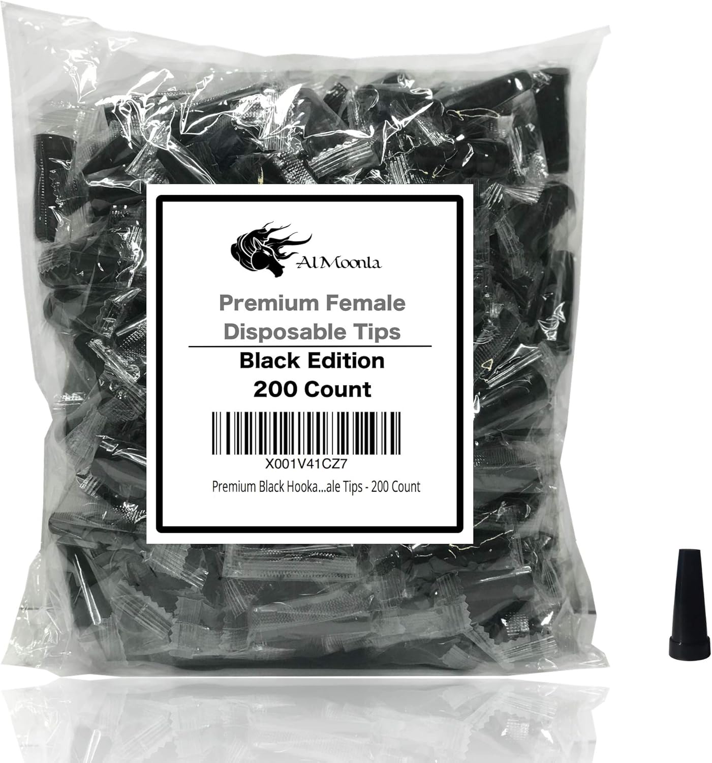 Al Moonla Premium 200 Count Black Female Hookah Hose Mouth