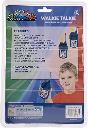 Miniatura 5 de PJ Masks WT2-01082 - Walkie Talkies moldeados para niños  Antena segura y flexible, alcance de 984.3ft, interruptor de alimentación fácil de usar,