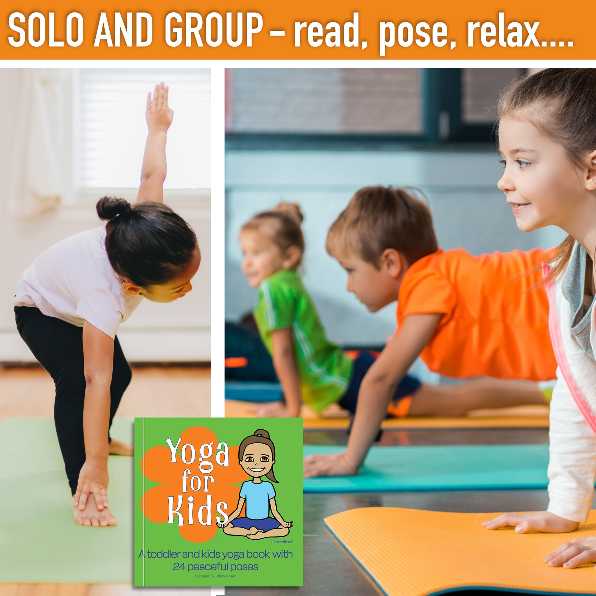 Yoga for Kids - A Calming Kids Yoga Book with 24 Vibrant Colored Yoga Kids Posing. Engaging Toddler yoga, Kids Yoga & Night Time Yoga for Kids. Yoga Book for Kids for Kindergarten, Preschool & School - Image 4