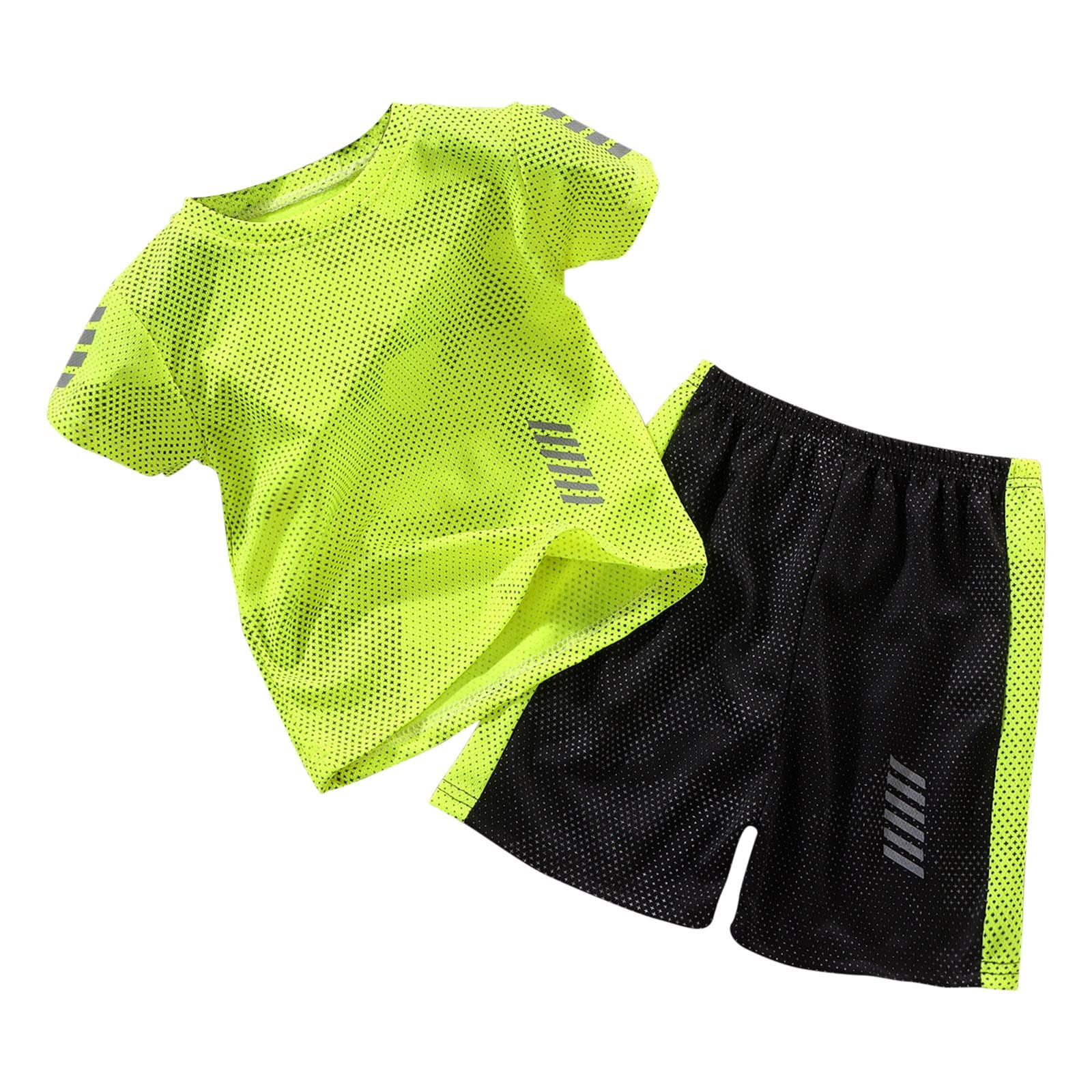 XINYUNZU Survêtement d'été pour enfant - Séchage rapide - Short de sport - T-shirt et short - Pour garçon de 2 à 11 ans