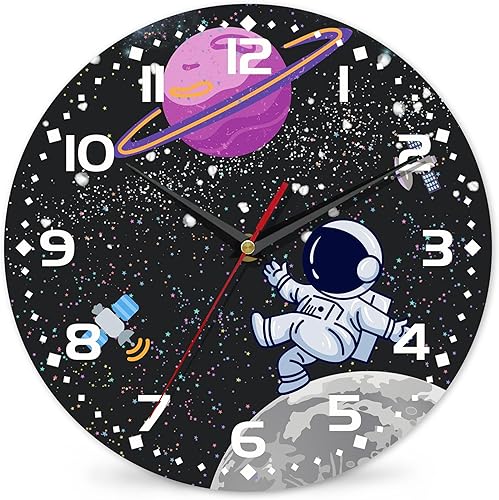 Miniatura 18 de Reloj de pared con flores de primavera de acuarela, vintage de madera, silencioso, sin tictac, que funciona con pilas con números arábigos, Acuarela