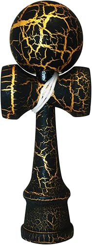 Miniatura 2 de Paquete de 2 The Best Pocket Kendama (no tamaño completo) – Colores de lujo: negro/plata y negro/oro – madera maciza – una herramienta para crear