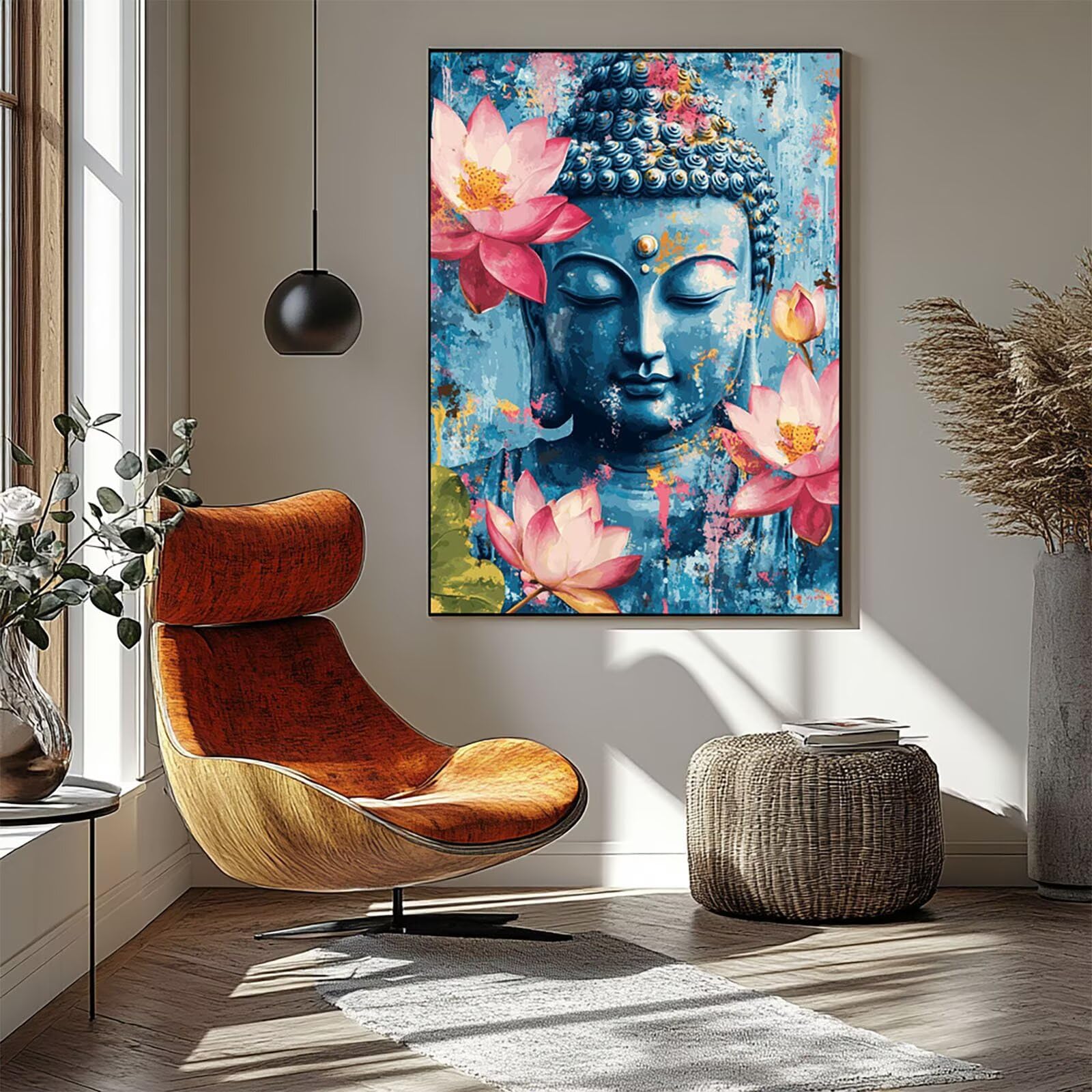 Malowanie po numerach, dla dorosłych, zestawy do malowania kwiatów po numerach, Zen, hobby dla dorosłych i kobiet, artykuły artystyczne, 80 x 112 cm, sztuka ścienna, przejrzystość kolorów, płótno do