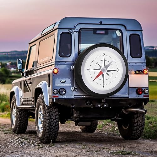 Miniatura 6 de Cubierta de neumático de repuesto para caravana, brújula, remolque, camión, remolque, SUV, RV, universal, se adapta a 13 pulgadas