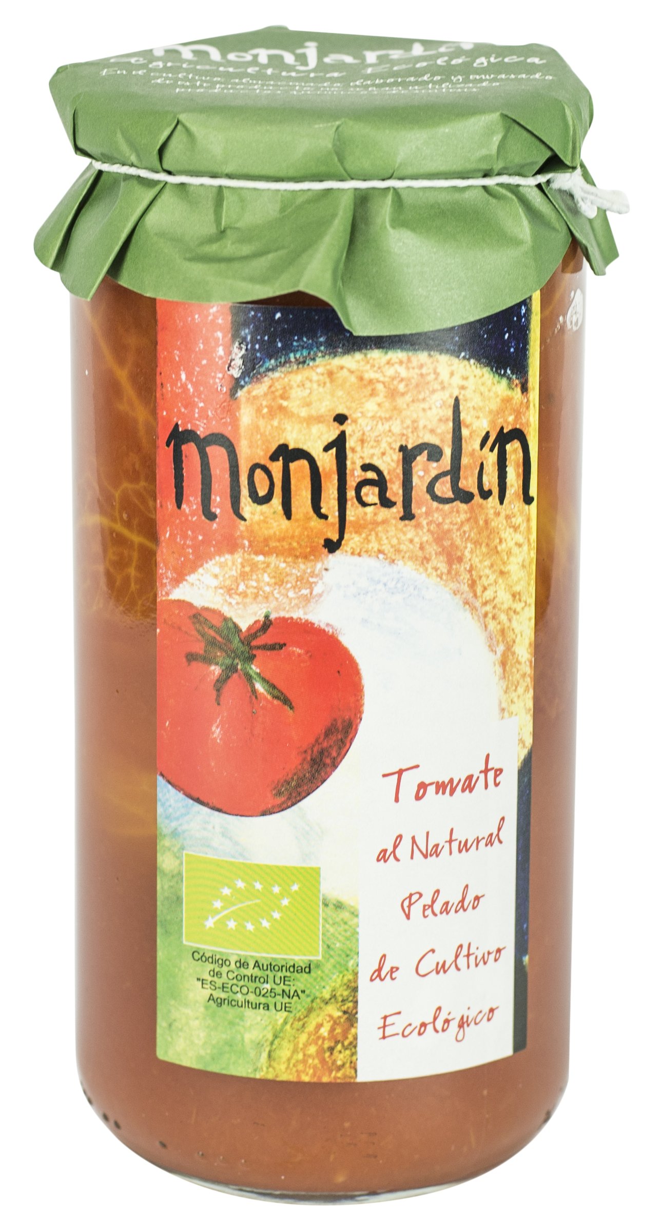 Monjardin Tomate al natural Entero de Cultivo Ecológico Extra - Paquete de 12 x 83.33 gr - Total: 1000 gr
