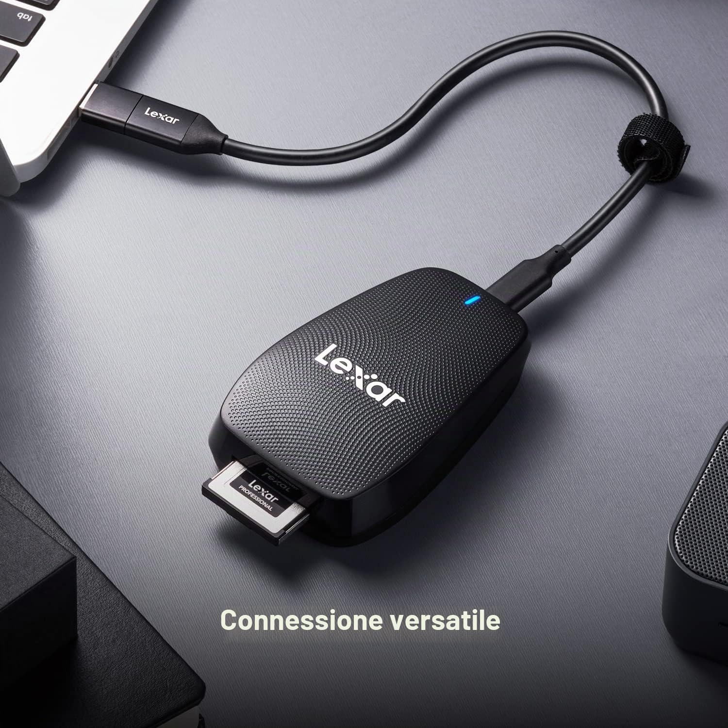 Lexar Lettore professionale CFexpress tipo B USB 3.2 Gen 2x2, fino a 1700MB/s di lettura, progettato per schede CFexpress Tipo B (LRW550U-RNBNU)