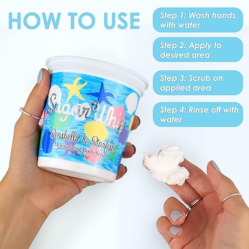 Miniatura 6 de Primal Elements Sugar Whip - Exfoliante corporal de conchas marinas y estrellas de mar, 10 onzas