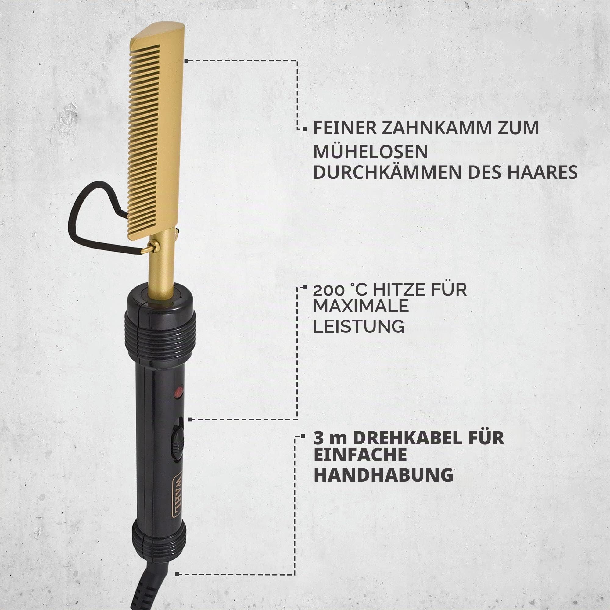 Wahl Heißkamm für Afrohaar, elektrisch