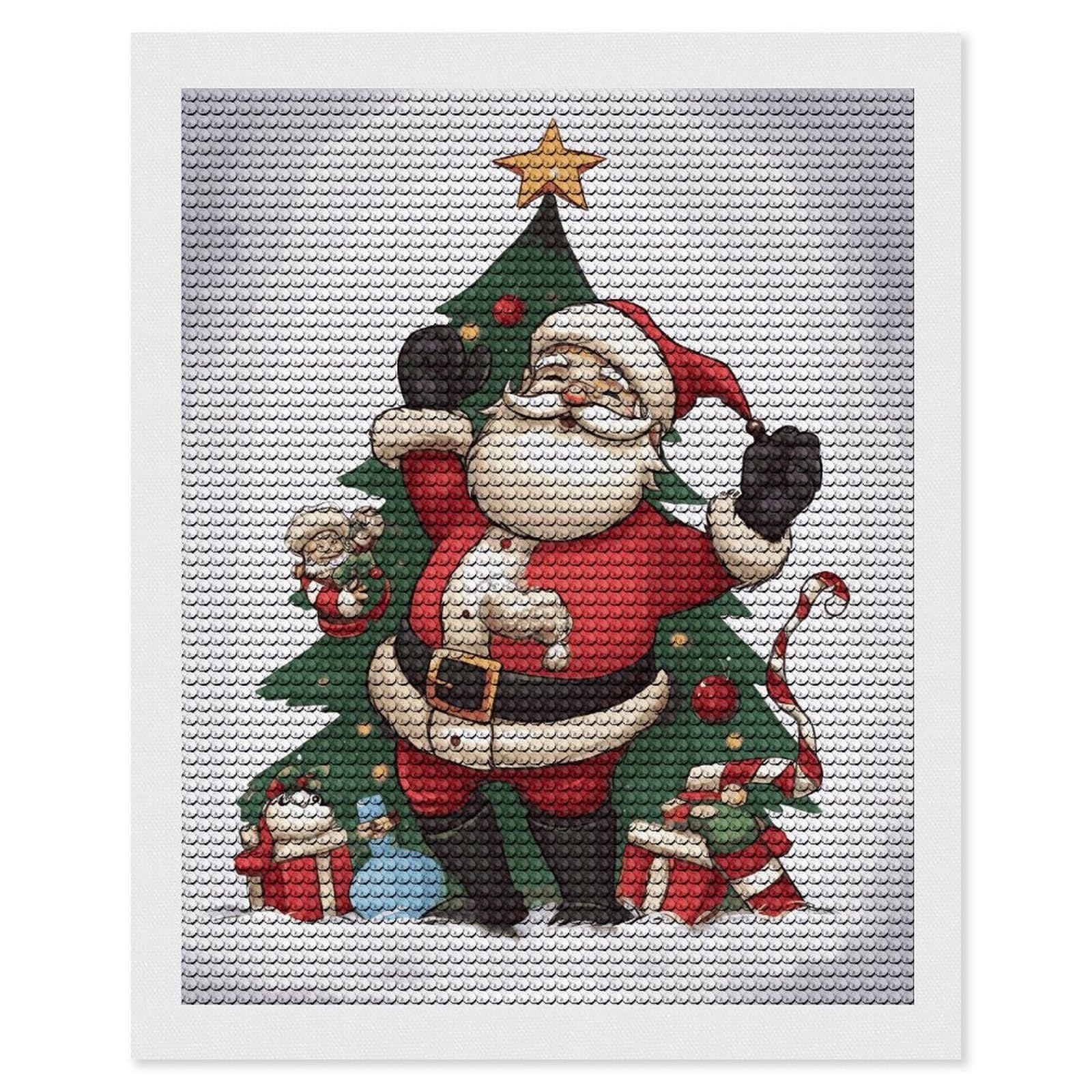 JTREHY Merry Christmas Diamond Art Kits Personalized DIY Round Diamond Painting Kits for Beginner Full Drill Diamonds Dots Paintings for Adults Gem Art Crafts Home Decor