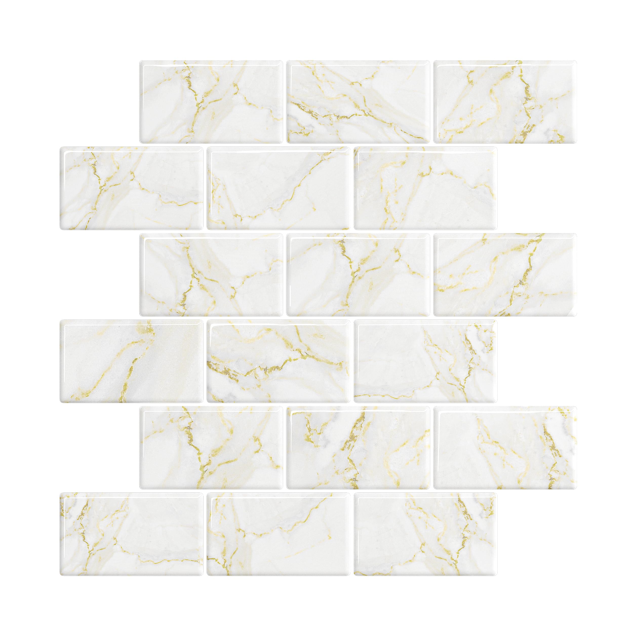 Azulejos de metro de mármol dorado con acabado elegante para salpicaderos de pared