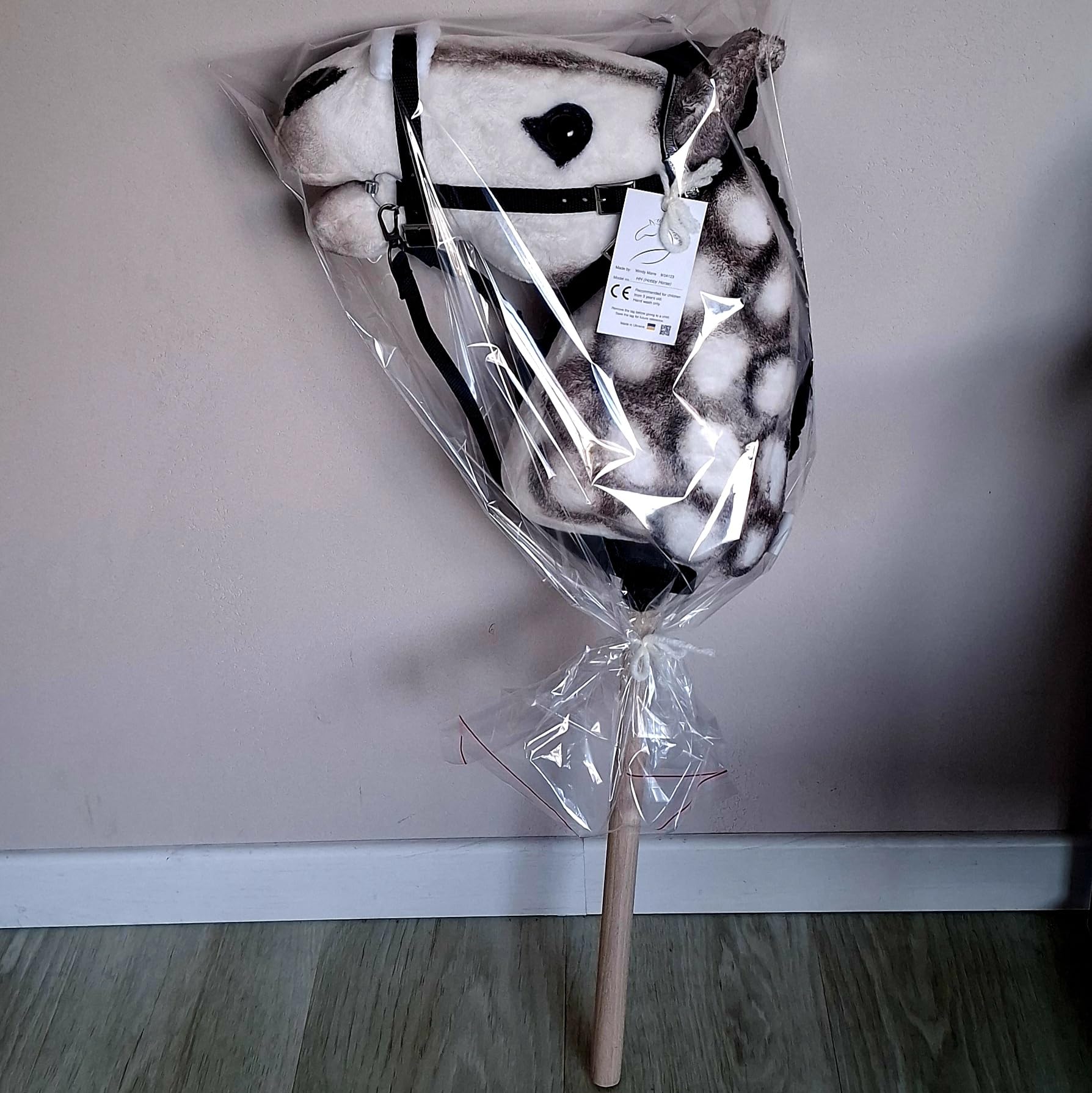 Hobby Horse Pferd Appaloosa Steckenpferd A3 mid Abnehmbare Trense