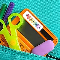 Vista 3 de Paquete Variado de Etiquetas Personalizadas con Nombre Infantil para Guardería (180 unidades), Impermeables, Aptas para Lavavajillas, Calcomanías